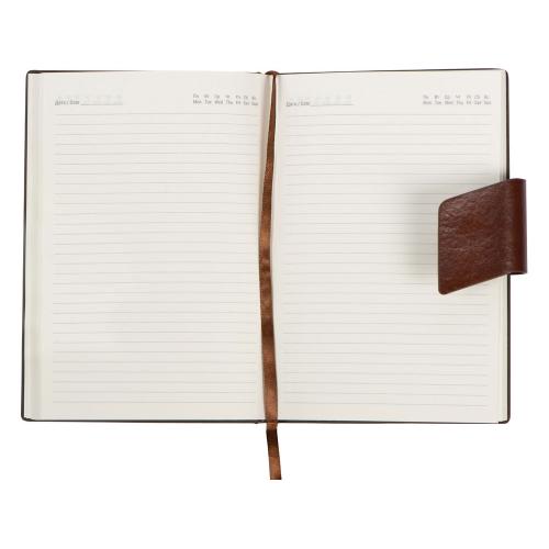 Бизнес блокнот А5 Monoi с клапаном, твердая обложка, 128 листов; - купить подарки с логотипом в Воронеже