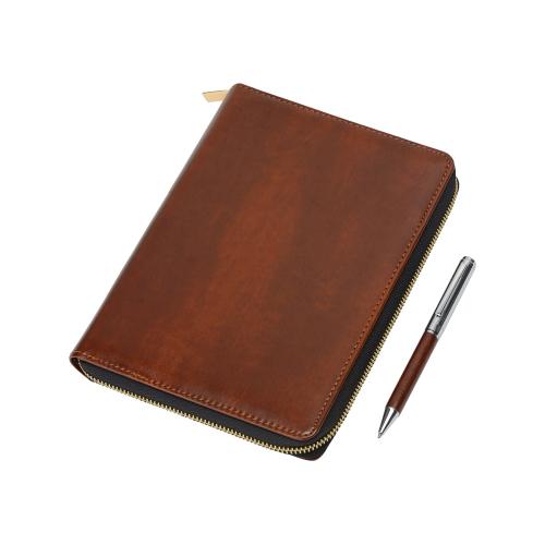 Бизнес-блокнот на молнии А5 Fabrizio с RFID защитой и ручкой; - купить необычные подарки в Воронеже