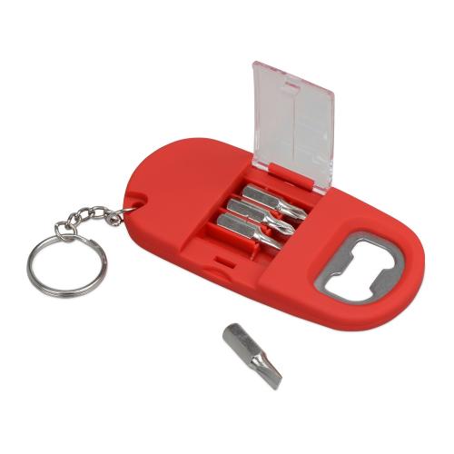 Брелок-открывалка с отвертками и фонариком Uni, софт-тач; - купить необычные подарки в Воронеже