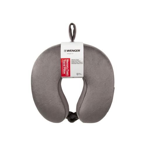 Подушка для самолета WENGER, с эффектом памяти, серая; - купить именные сувениры в Воронеже