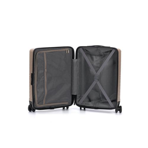 Чемодан TORBER ЭЛЬТОН, песочный, ABS-пластик, 38 х 24 х 54 см; - купить именные сувениры в Воронеже