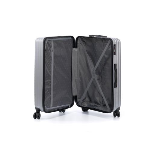 Чемодан TORBER ЛАМА, серебристый, ABS-пластик, 49 х 29,5 х 77 см; - купить именные сувениры в Воронеже