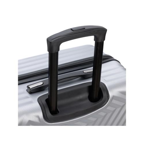 Чемодан TORBER ЛАМА, серебристый, ABS-пластик, 49 х 29,5 х 77 см; - купить подарки с логотипом в Воронеже