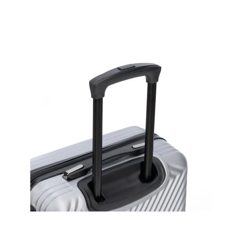 Чемодан TORBER ЛАМА, серебристый, ABS-пластик, 38 х 21 х 55 см; - купить подарки с логотипом в Воронеже