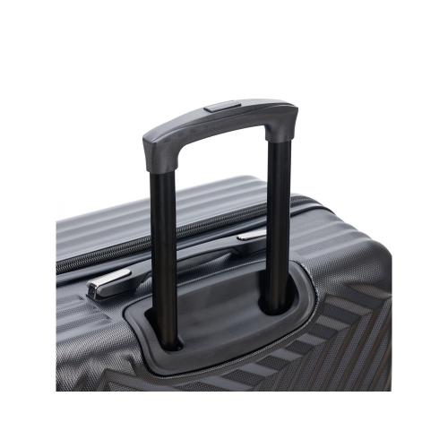 Чемодан TORBER ЛАМА, чёрный, ABS-пластик, 49 х 29,5 х 77 см; - купить подарки с логотипом в Воронеже