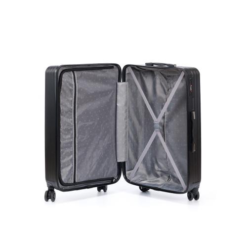 Чемодан TORBER ЛАМА, чёрный, ABS-пластик, 49 х 29,5 х 77 см; - купить именные сувениры в Воронеже