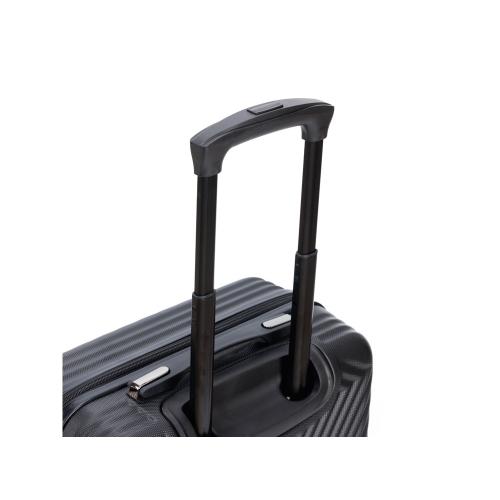 Чемодан TORBER ЛАМА, чёрный, ABS-пластик, 38 х 21 х 55 см; - купить подарки с логотипом в Воронеже