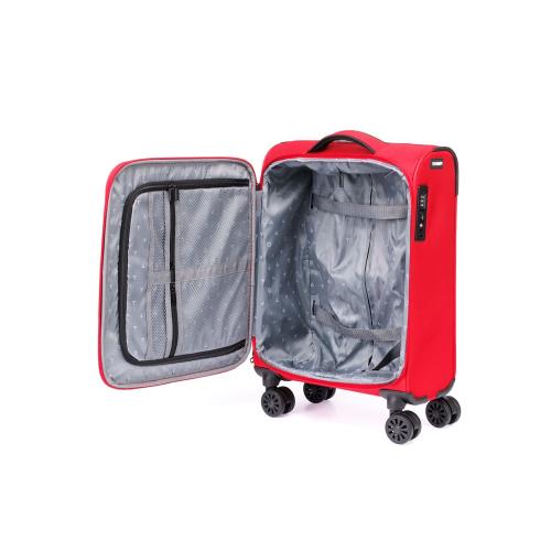 Чемодан TORBER БРОСНО, красный, нейлон 600D, 36,5 х 20 х 54 см; - купить именные сувениры в Воронеже