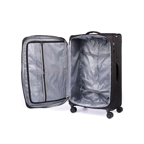 Чемодан TORBER БРОСНО, чёрный, нейлон 600D, 48 х 30 х 78 см; - купить именные сувениры в Воронеже