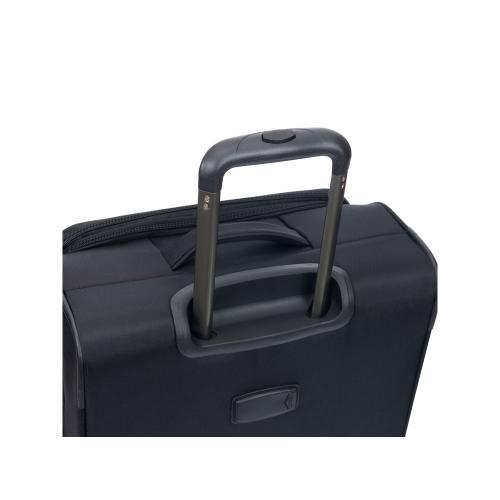 Чемодан TORBER БРОСНО, чёрный, нейлон 600D, 43,5 х 26 х 68 см; - купить подарки с логотипом в Воронеже