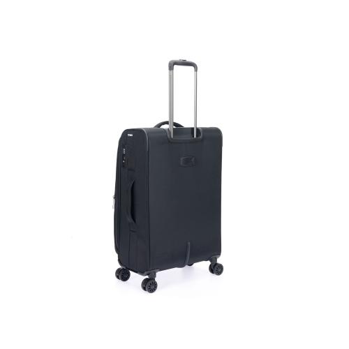 Чемодан TORBER СЕЙД, чёрный, нейлон 600D, 43,5 х 25 х 68 см; - купить необычные подарки в Воронеже