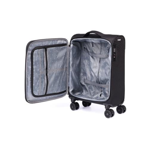 Чемодан TORBER СЕЙД, чёрный, нейлон 600D, 36,5 х 19 х 54 см; - купить именные сувениры в Воронеже