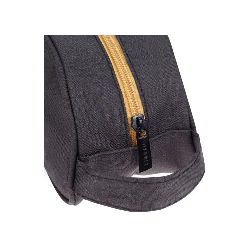 Несессер TORBER, дорожный, чёрный/бежевый, полиэстер 300D; - купить подарки с логотипом в Воронеже