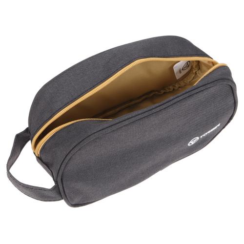 Несессер TORBER, дорожный, чёрный/бежевый, полиэстер 300D; - купить именные сувениры в Воронеже