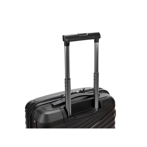 Чемодан TORBER НЕВО, чёрный, полипропилен, 40 х 25 х 55 см; - купить именные сувениры в Воронеже