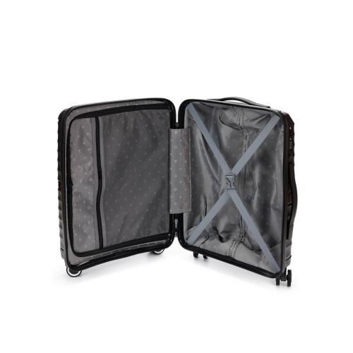 Чемодан TORBER НЕВО, чёрный, полипропилен, 40 х 25 х 55 см; - купить необычные подарки в Воронеже