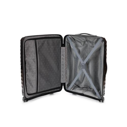 Чемодан TORBER НЕВО, чёрный, полипропилен, 45 х 26 х 66 см; - купить необычные подарки в Воронеже