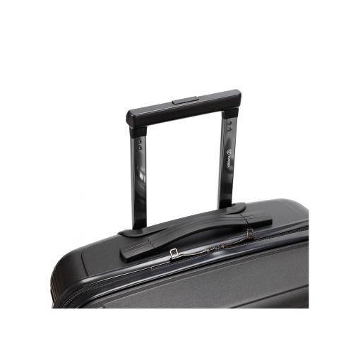 Чемодан TORBER НЕВО, чёрный, полипропилен, 45 х 26 х 66 см; - купить подарки с логотипом в Воронеже
