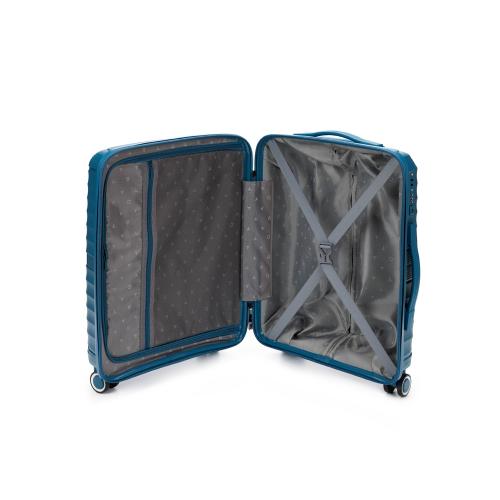 Чемодан TORBER НЕВО, синий, полипропилен, 40 х 25 х 55 см; - купить необычные подарки в Воронеже