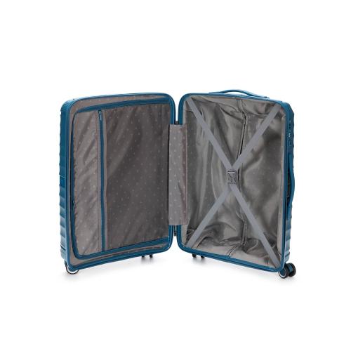 Чемодан TORBER НЕВО, синий, полипропилен, 45 х 26 х 66 см; - купить необычные подарки в Воронеже