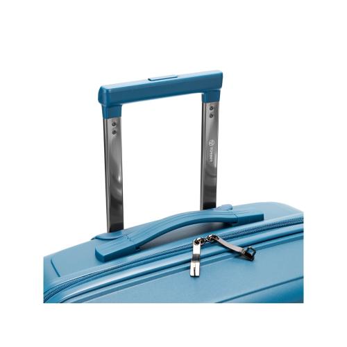 Чемодан TORBER НЕВО, синий, полипропилен, 49 х 28 х 76 см; - купить подарки с логотипом в Воронеже
