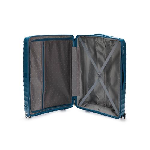 Чемодан TORBER НЕВО, синий, полипропилен, 49 х 28 х 76 см; - купить необычные подарки в Воронеже