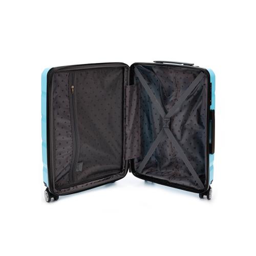 Чемодан TORBER В Отпуск, бирюзовый, полипропилен, 40,5 х 25 х 62,5 см; - купить необычные подарки в Воронеже