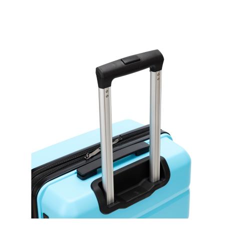 Чемодан TORBER В Отпуск, бирюзовый, полипропилен, 40,5 х 25 х 62,5 см; - купить именные сувениры в Воронеже