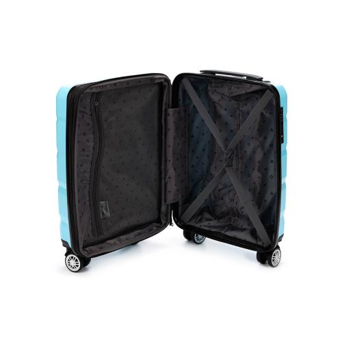 Чемодан TORBER В Отпуск, бирюзовый, полипропилен, 33 х 22 х 53 см; - купить необычные подарки в Воронеже