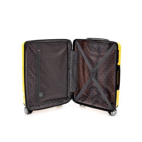 Чемодан TORBER В Отпуск, жёлтый, полипропилен, 40,5 х 25 х 62,5 см; - купить необычные подарки в Воронеже