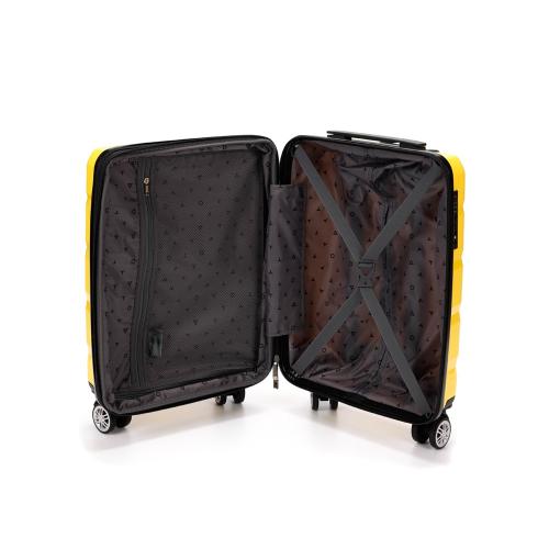 Чемодан TORBER В Отпуск, жёлтый, полипропилен, 33 х 22 х 53 см; - купить необычные подарки в Воронеже