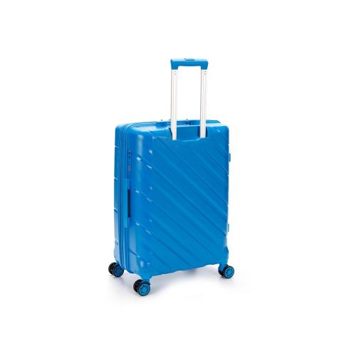 Чемодан TORBER В Отпуск, синий, полипропилен, 45 х 28 х 68 см; - купить необычные сувениры в Воронеже