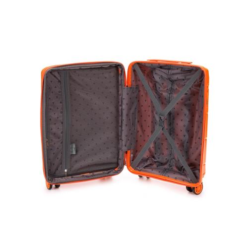 Чемодан TORBER В Отпуск, оранжевый, полипропилен, 36 х 21,5 х 55 см; - купить необычные подарки в Воронеже