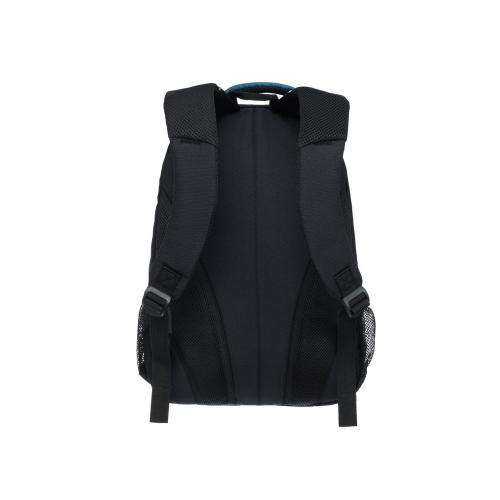 Рюкзак TORBER РАКЕТА с отделением для ноутбука 15.6, чёрный/синий, нейлон, 32 х 14 х 50 см; - купить именные сувениры в Воронеже