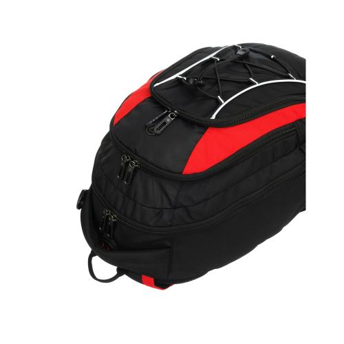 Рюкзак TORBER РАКЕТА с отделением для ноутбука 15, черный/красный, полиэстер, 33х19х45 см; - купить подарки с логотипом в Воронеже