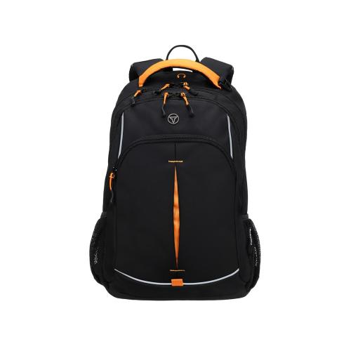 Рюкзак TORBER РАКЕТА черный/оранжевый, полиэстер/добби, 32x15x46 см, 22 л