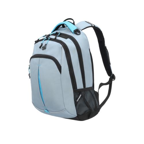 Рюкзак TORBER РАКЕТА серый/голубой, полиэстер/добби, 32x15x46 см; - купить необычные подарки в Воронеже