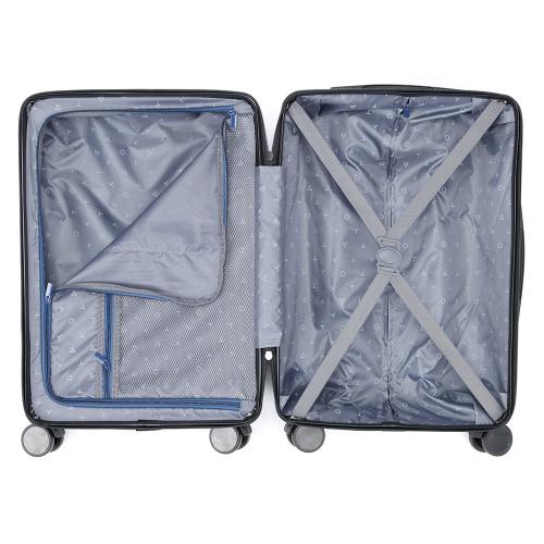 Чемодан TORBER ОНЕГА, синий, ABS-пластик, 59,5 х 39,5 х 24 см; - купить именные сувениры в Воронеже