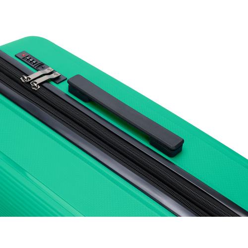 Чемодан TORBER В Отпуск, ярко-бирюзовый, полипропилен, 65,5 х 43,5 х 26 см; - купить подарки с логотипом в Воронеже