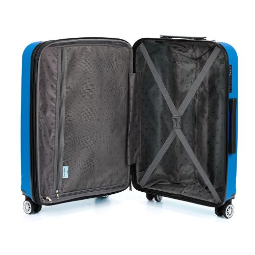 Чемодан TORBER В Отпуск, ярко-синий, полипропилен, 65,5 х 43,5 х 26 см; - купить необычные сувениры в Воронеже