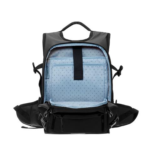 Рюкзак TORBER РИТМ, черный, полиэстер 900D с PU покрытием; - купить подарки с логотипом в Воронеже