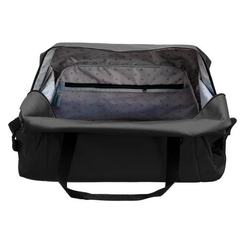 Сумка дорожная TORBER РИТМ, чёрная, полиэстер 900D с PU покрытием; - купить подарки с логотипом в Воронеже