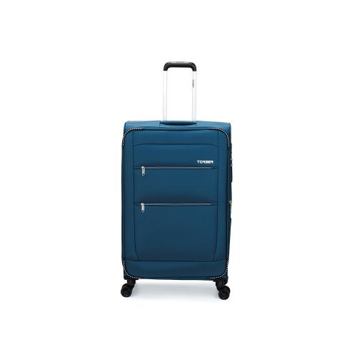 Чемодан TORBER ВИВИ, синий, полиэстер, 48 х 28 х 78 см; - купить необычные подарки в Воронеже