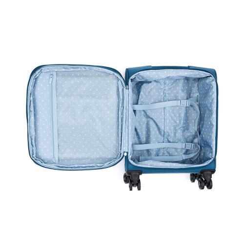 Чемодан TORBER ВИВИ, синий, полиэстер, 39 х 20 х 54 см; - купить подарки с логотипом в Воронеже