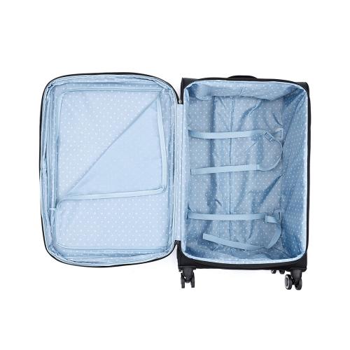 Чемодан TORBER НЕРО, чёрный, переработанный ПЭТ, 48 х 28 х 79 см; - купить подарки с логотипом в Воронеже