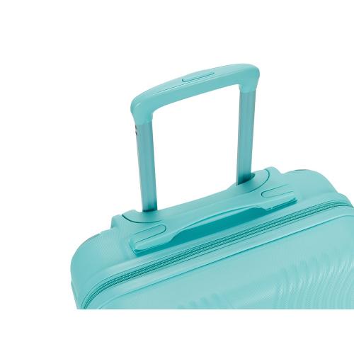 Чемодан TORBER В Отпуск, бирюзовый, ABS-пластик, 41 х 25 х 61 см, 48 л, 2; - купить подарки с логотипом в Воронеже