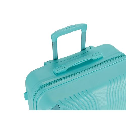 Чемодан TORBER В Отпуск, бирюзовый, ABS-пластик, 48 х 29,5 х 72 см, 80 л, 3; - купить подарки с логотипом в Воронеже