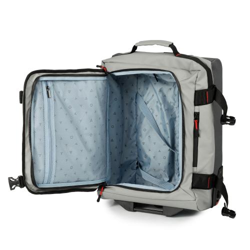 Сумка на колесах TORBER РИТМ, серый, полиэстер 900D с PU покрытием, 49 x 35,5 x 26 см; - купить именные сувениры в Воронеже