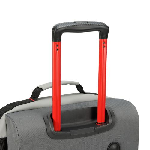 Сумка на колесах TORBER РИТМ, серый, полиэстер 900D с PU покрытием, 49 x 35,5 x 26 см; - купить подарки с логотипом в Воронеже