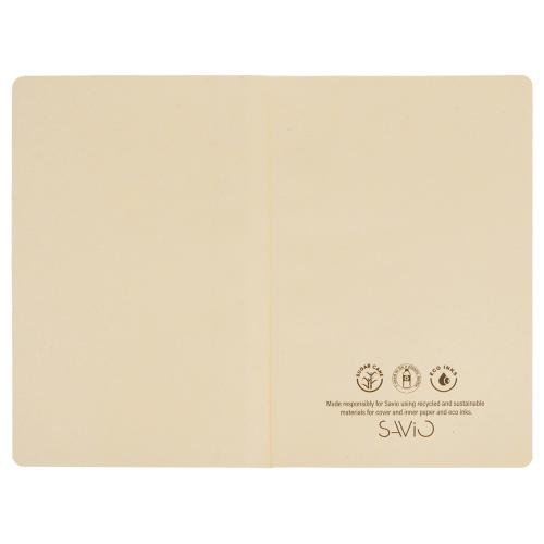 Блокнот А5 из переработанного тростника и RPET Adiantum, 80 листов, гибкая обложка; - купить именные сувениры в Воронеже